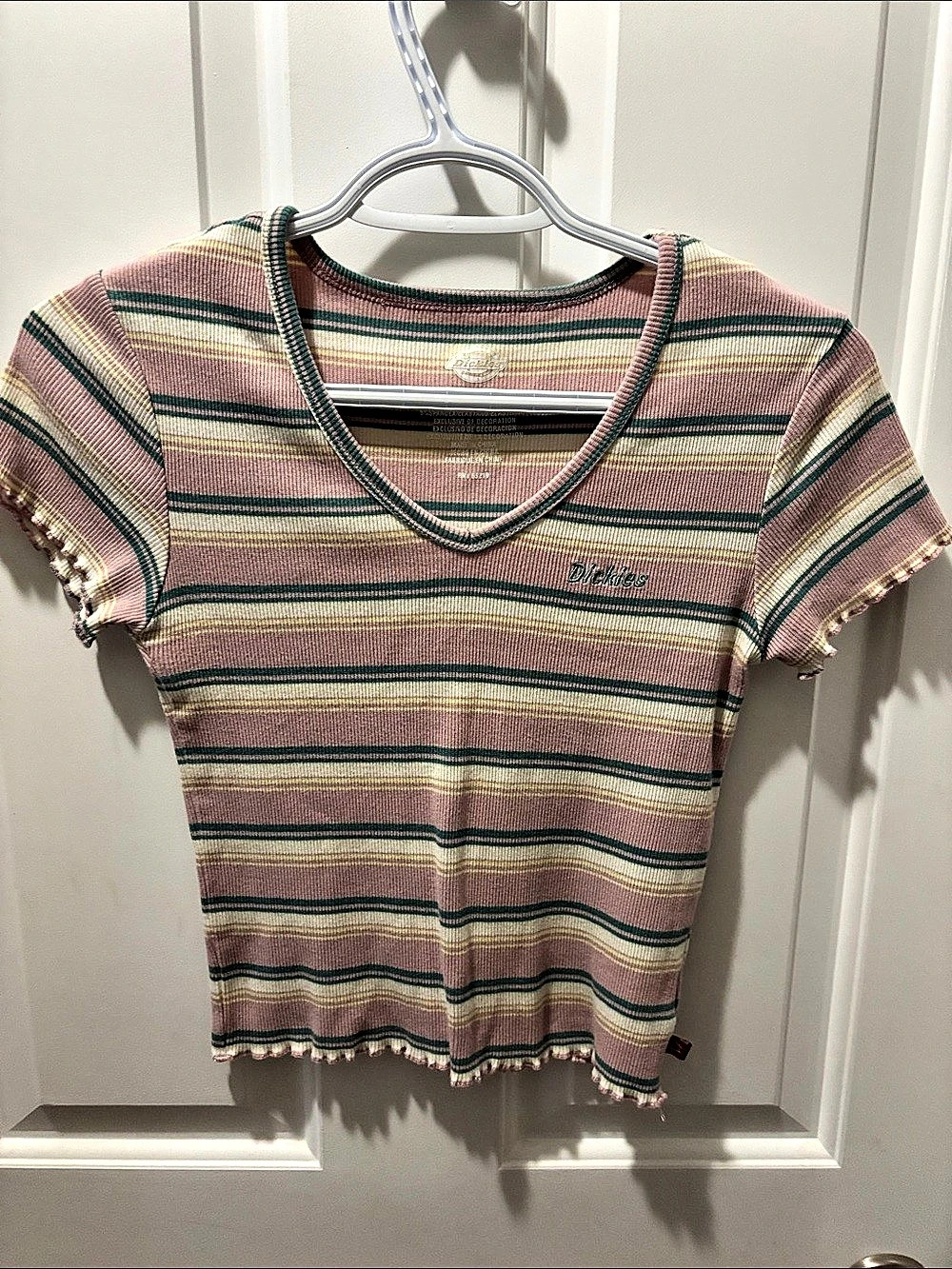 Dickies Striped Short Sleeve Tee Size Small